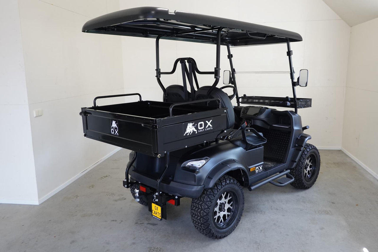OX KG2L 2-Zits met Kiepbare Laadbak Mat-Zwart Nieuw - Golfkocsi: 4 kép. OX KG2L 2-Zits met Kiepbare Laadbak Mat-Zwart Nieuw - Golfkocsi: 4 kép.