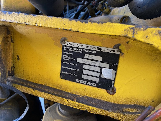 DUMPER VOLVO A35 C - Csuklós dömper: 4 kép. DUMPER VOLVO A35 C - Csuklós dömper: 4 kép.