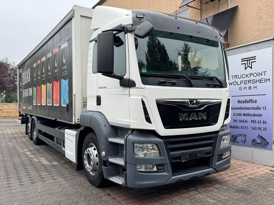 MAN TGM 26.360/LBW/Lenk-Lift/22PAL/Top-Zustand - Dobozos felépítményű teherautó: 1 kép. MAN TGM 26.360/LBW/Lenk-Lift/22PAL/Top-Zustand - Dobozos felépítményű teherautó: 1 kép.