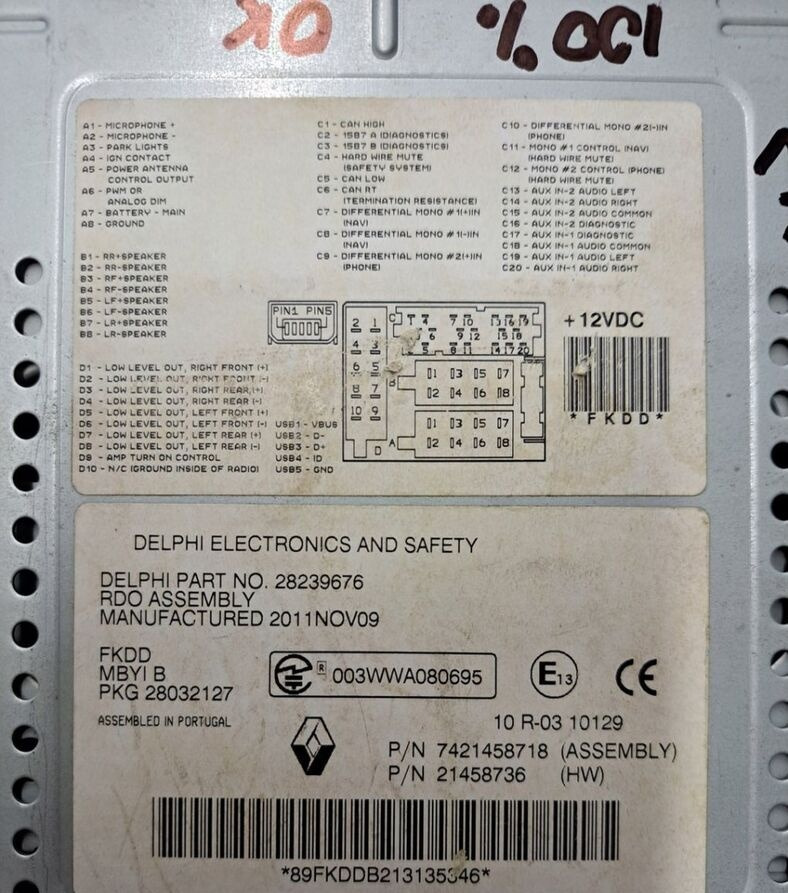 Delphi RADIO MP3 CD AUX USB 12V RENAULT PREMIUM MAGNUM MIDLUM DXI - Fülke és belső tér - Teherautó: 2 kép. Delphi RADIO MP3 CD AUX USB 12V RENAULT PREMIUM MAGNUM MIDLUM DXI - Fülke és belső tér - Teherautó: 2 kép.
