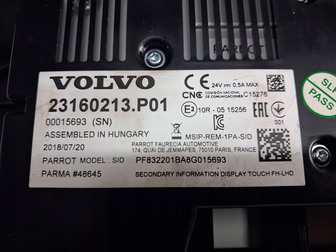 VOLVO WYŚWIETLACZ PANEL RADIA NAWIGACJI VOLVO FH 4 FH 16 EURO 6 23160213 - Navigációs rendszer - Teherautó: 4 kép. VOLVO WYŚWIETLACZ PANEL RADIA NAWIGACJI VOLVO FH 4 FH 16 EURO 6 23160213 - Navigációs rendszer - Teherautó: 4 kép.