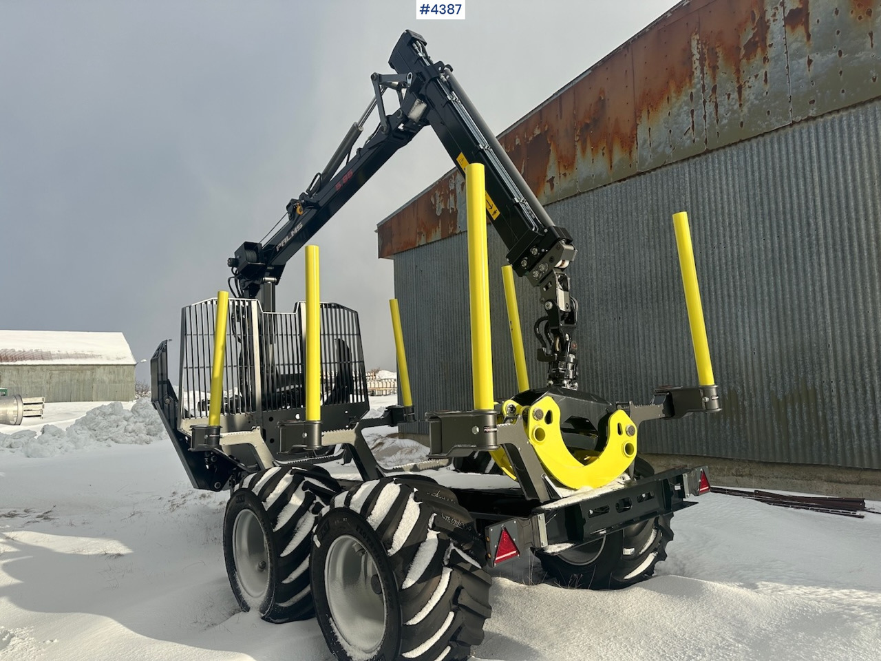 2023 Palms u12 timber trailer w/ Palms 5,85 krane. Never used. - Rönkszállító pótkocsi: 3 kép. 2023 Palms u12 timber trailer w/ Palms 5,85 krane. Never used. - Rönkszállító pótkocsi: 3 kép.