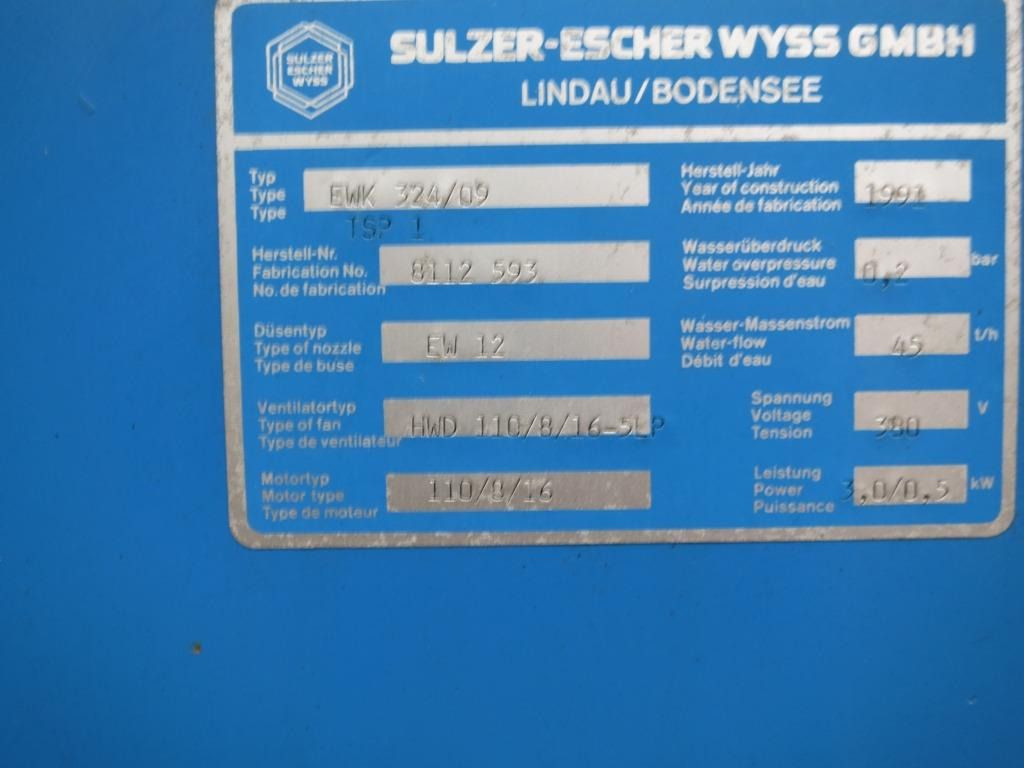 SULZER EWK 324/09 - Ipari gép: 3 kép. SULZER EWK 324/09 - Ipari gép: 3 kép.