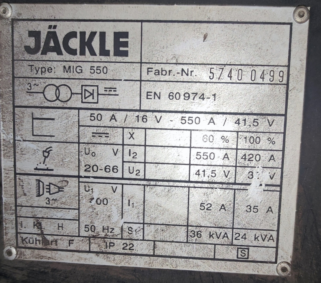 Jaeckle MIG 550 - Hegesztőberendezés: 3 kép. Jaeckle MIG 550 - Hegesztőberendezés: 3 kép.