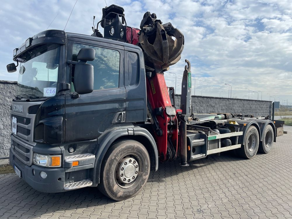 Scania P 400 6X2 Hakowiec Skibicki HDS GRACO - Horgos rakodó teherautó, Darus autó: 2 kép. Scania P 400 6X2 Hakowiec Skibicki HDS GRACO - Horgos rakodó teherautó, Darus autó: 2 kép.