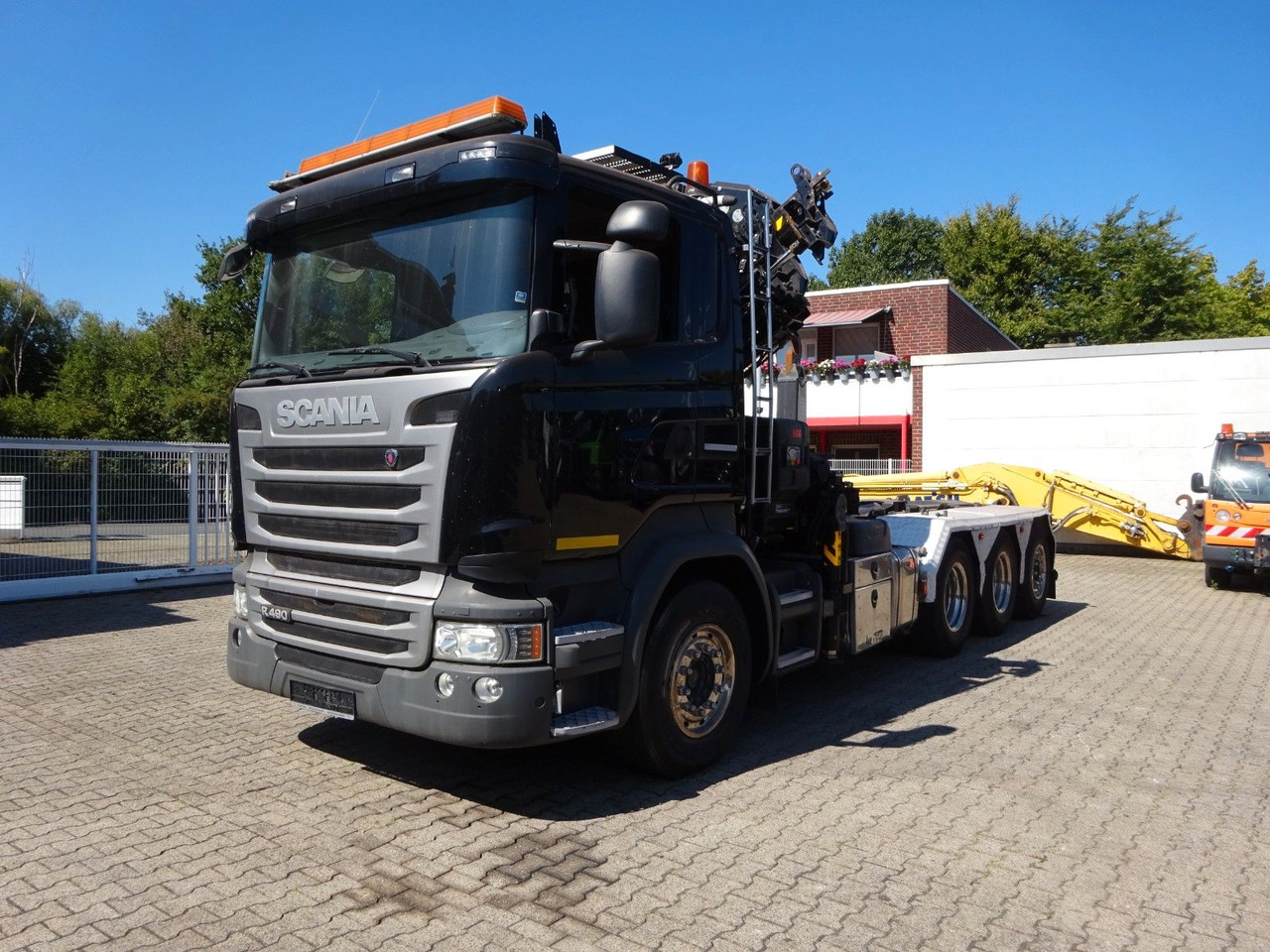 Scania R490 Abroller + HIAB 302E-6 Bj.2021 !Kran TRIDEM Scania R490 Abroller + HIAB 302E-6 Kran *BJ 2021* - Darus autó, Horgos rakodó teherautó: 5 kép. Scania R490 Abroller + HIAB 302E-6 Bj.2021 !Kran TRIDEM Scania R490 Abroller + HIAB 302E-6 Kran *BJ 2021* - Darus autó, Horgos rakodó teherautó: 5 kép.