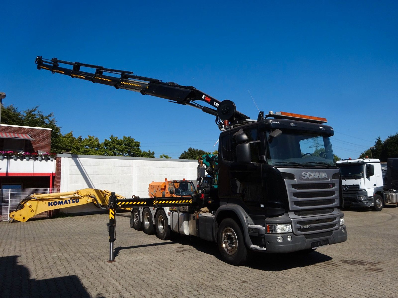 Scania R490 Abroller + HIAB 302E-6 Bj.2021 !Kran TRIDEM Scania R490 Abroller + HIAB 302E-6 Kran *BJ 2021* - Darus autó, Horgos rakodó teherautó: 1 kép. Scania R490 Abroller + HIAB 302E-6 Bj.2021 !Kran TRIDEM Scania R490 Abroller + HIAB 302E-6 Kran *BJ 2021* - Darus autó, Horgos rakodó teherautó: 1 kép.