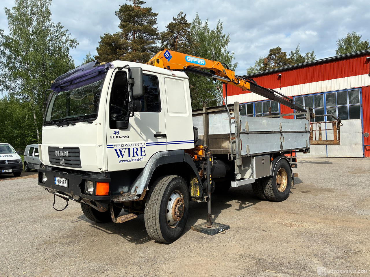 MAN 10.220, 2006 Kuorma-auto 4x4 + Effer 75 nosturi ja henkilönnostokori, Hattula - Teherautó: 4 kép. MAN 10.220, 2006 Kuorma-auto 4x4 + Effer 75 nosturi ja henkilönnostokori, Hattula - Teherautó: 4 kép.