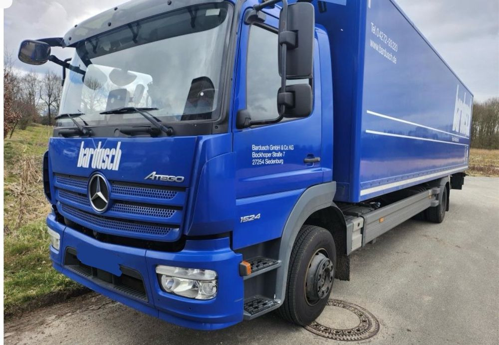 Mercedes-Benz Atego 1524 Z Niemiec TOP 2018 Przód i tył na poduszkach 15t DMC / 7.45m 18 palet TOP STAN - Dobozos felépítményű teherautó: 1 kép. Mercedes-Benz Atego 1524 Z Niemiec TOP 2018 Przód i tył na poduszkach 15t DMC / 7.45m 18 palet TOP STAN - Dobozos felépítményű teherautó: 1 kép.