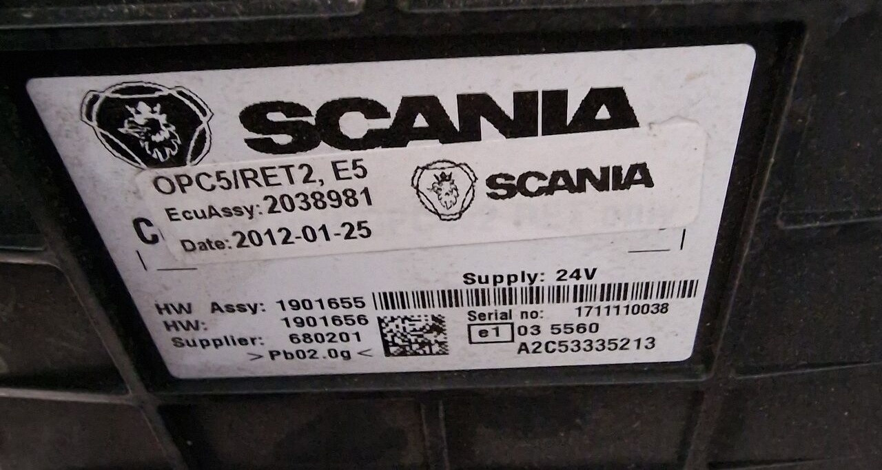 Scania Sterownik Moduł Skrzyni Retardera OPC 5 R 20389811901655 Scania OPC 5 Scania R 20389811901655 truck - ECU - Teherautó: 1 kép. Scania Sterownik Moduł Skrzyni Retardera OPC 5 R 20389811901655 Scania OPC 5 Scania R 20389811901655 truck - ECU - Teherautó: 1 kép.