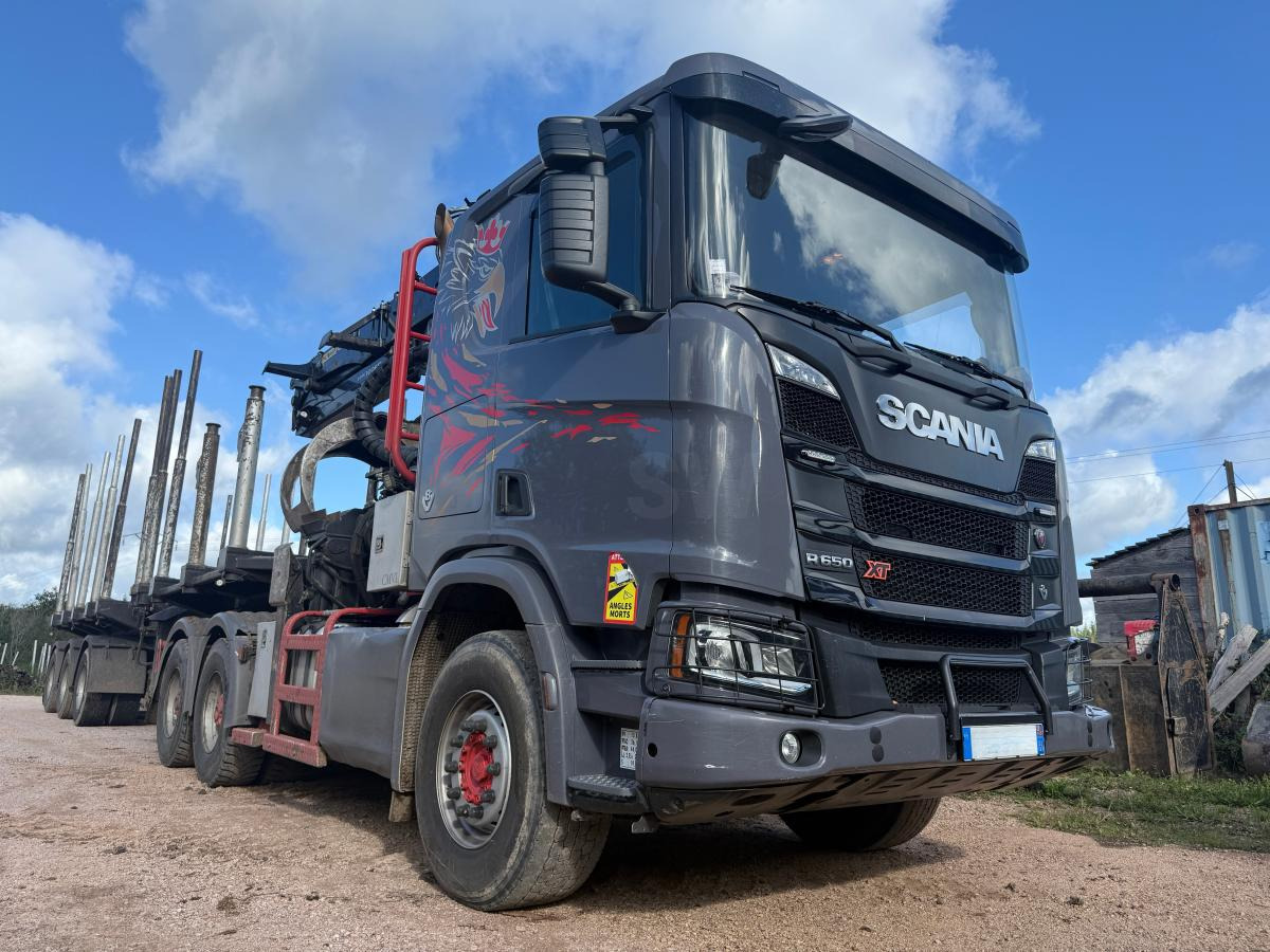 Scania R 650 A6x4HA V8 GRUE PALFINGER EPSILON S300L98 HPLS - Nyergesvontató: 2 kép. Scania R 650 A6x4HA V8 GRUE PALFINGER EPSILON S300L98 HPLS - Nyergesvontató: 2 kép.