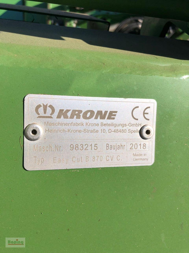 Fűkasza Krone EasyCut B 870 CV: 16 kép. Fűkasza Krone EasyCut B 870 CV: 16 kép.
