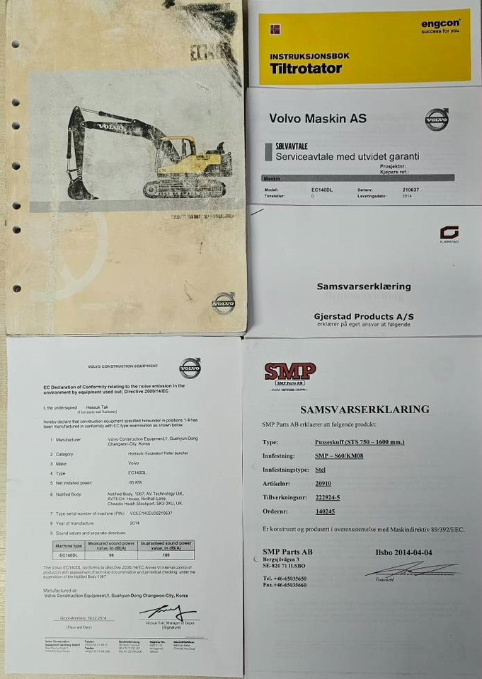 Lánctalpas kotró Volvo EC 140 DL: 39 kép.