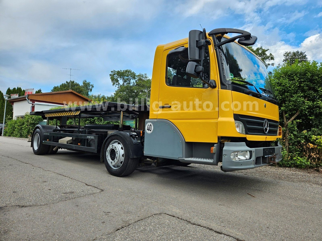 Mercedes-Benz Kamag * WBH 25 * Wiesel * Umsetzer * Sattelkupp. - Cserefelépítményes teherautó: 1 kép. Mercedes-Benz Kamag * WBH 25 * Wiesel * Umsetzer * Sattelkupp. - Cserefelépítményes teherautó: 1 kép.