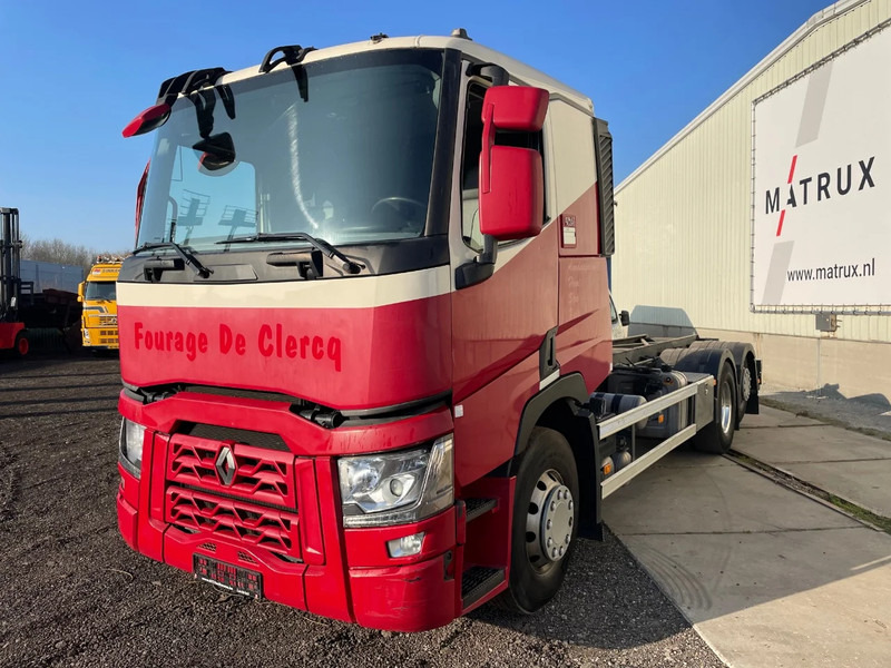 Renault T / 6x2 VOLLEDIG LUCHTGEVEERD / ALU VELGEN / HANDGESCHAKELD / LOW KM / ALU KIPPER 22.5 M3 - Billenőplatós teherautó: 3 kép. Renault T / 6x2 VOLLEDIG LUCHTGEVEERD / ALU VELGEN / HANDGESCHAKELD / LOW KM / ALU KIPPER 22.5 M3 - Billenőplatós teherautó: 3 kép.