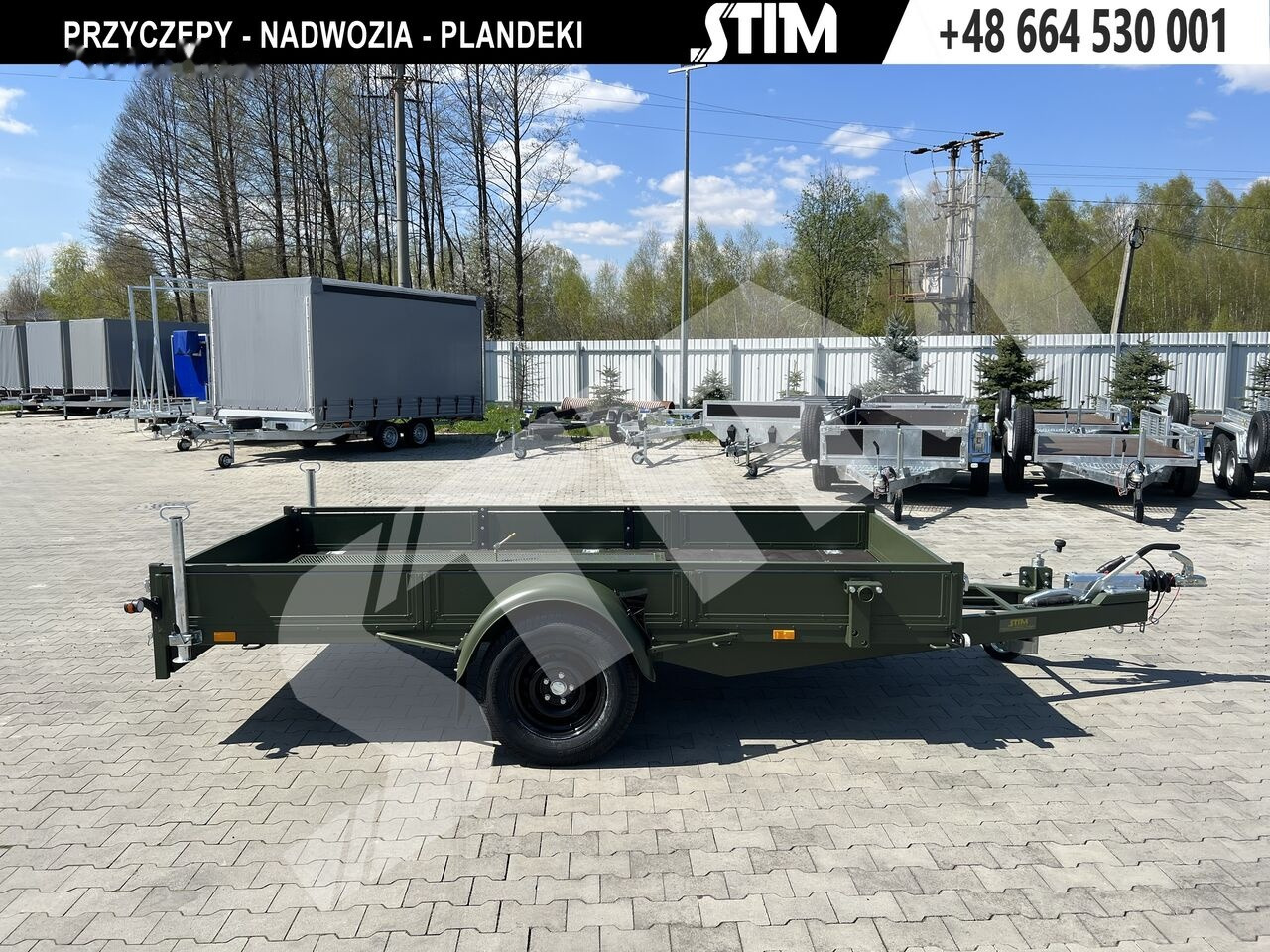 Stim S21-1,3/3515 (malowana proszkowo) - Platós pótkocsi: 3 kép. Stim S21-1,3/3515 (malowana proszkowo) - Platós pótkocsi: 3 kép.