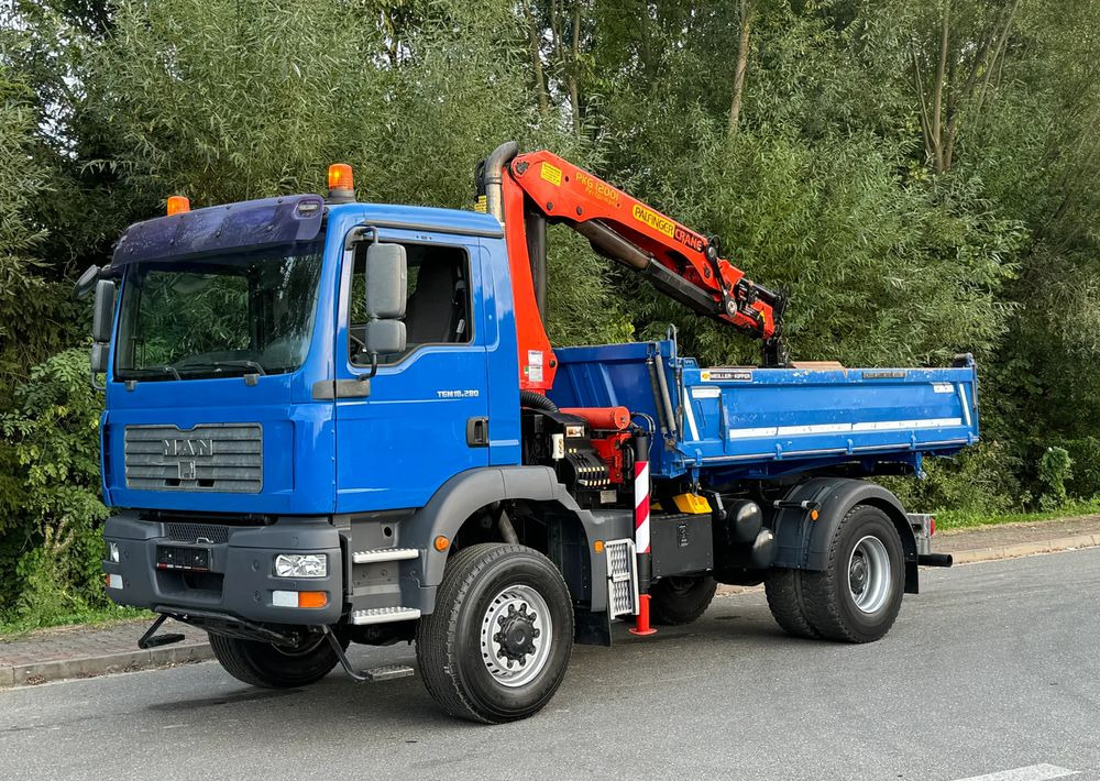 Billenőplatós teherautó MAN * MAN 18 280 * Kiper Wywrotka * 4x4 * HDS Palfinger  120 STAN BARDZO DOBRY * Sprowadzony: 12 kép.