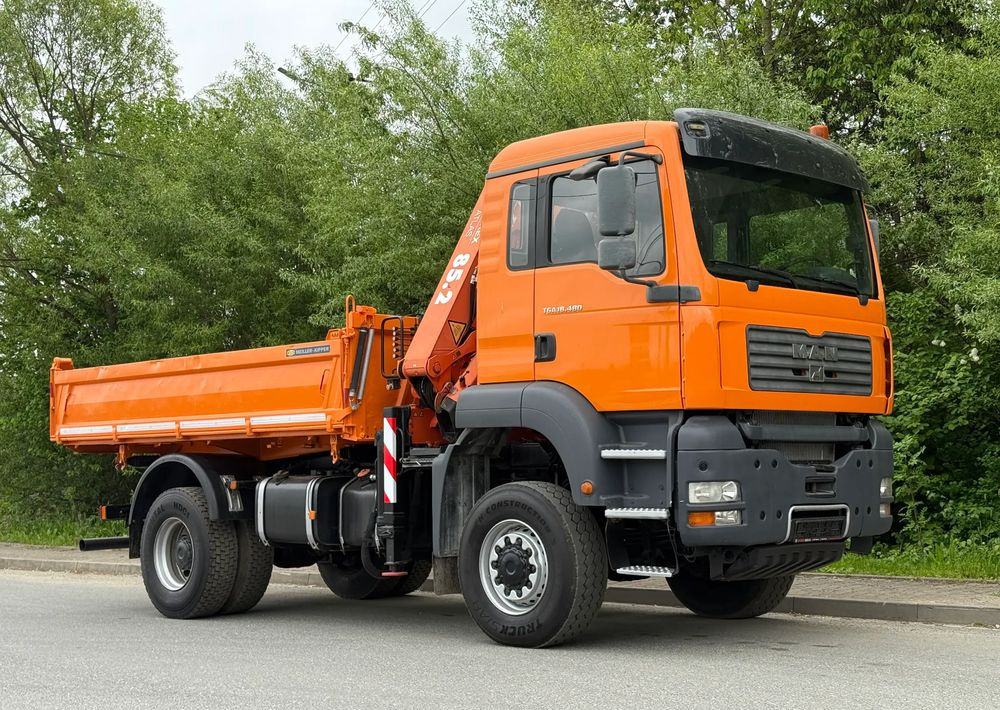 MAN * MAN 18 480 * KIPER WYWROTKA * 4x4 * HDS ATLAS 85* STAN BARDZO DOBRY * Sprowadzony - Billenőplatós teherautó: 2 kép. MAN * MAN 18 480 * KIPER WYWROTKA * 4x4 * HDS ATLAS 85* STAN BARDZO DOBRY * Sprowadzony - Billenőplatós teherautó: 2 kép.