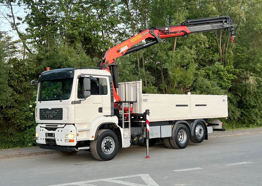 MAN * TGA 26-440 * 4x6 Hydrodrive * HDS Palfinger PK 20002 * Bardzo Dobry Stan - Darus autó, Platós teherautó: 1 kép. MAN * TGA 26-440 * 4x6 Hydrodrive * HDS Palfinger PK 20002 * Bardzo Dobry Stan - Darus autó, Platós teherautó: 1 kép.