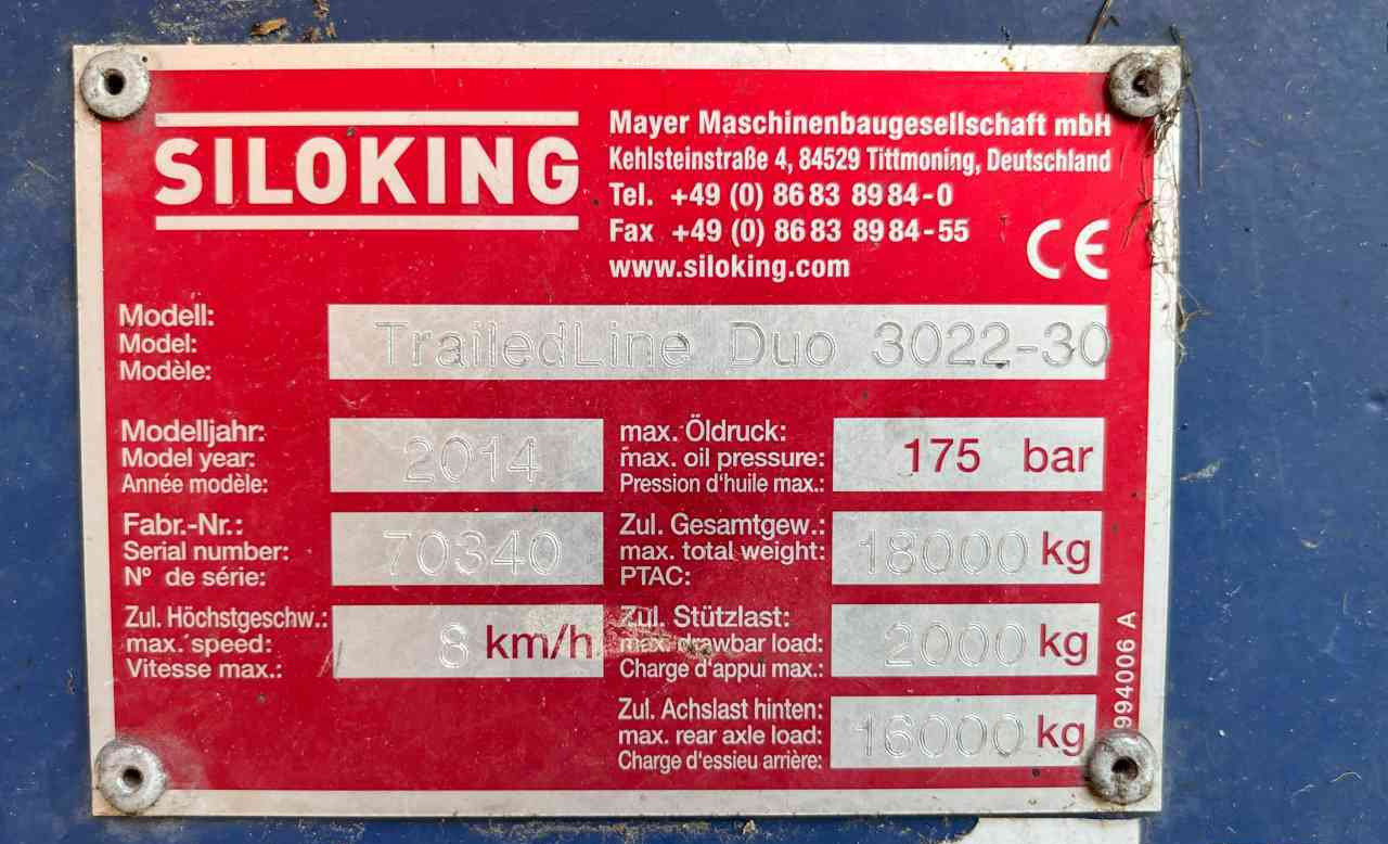 Etetőkocsi Siloking TrailedLine Duo 3022-30 Voermengwagen voermachines: 8 kép. Etetőkocsi Siloking TrailedLine Duo 3022-30 Voermengwagen voermachines: 8 kép.