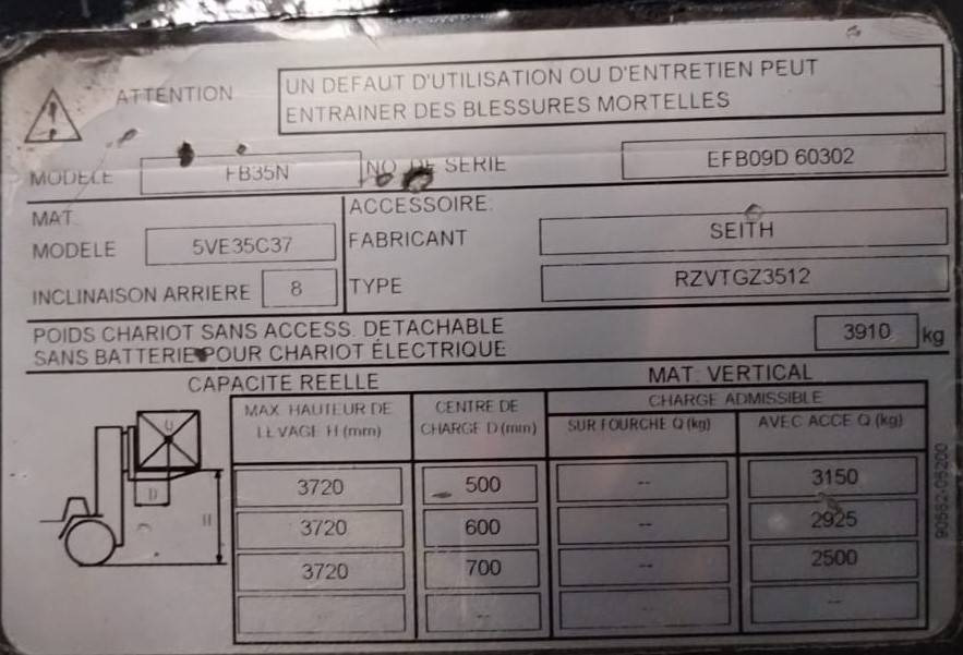 Elektromos targonca Mitsubishi FB 35 N: 14 kép.