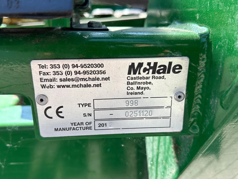 Bálacsomagoló McHale 998 wikkelaar: 19 kép.