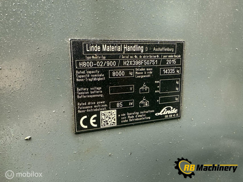 Linde H80-02/900 - Villás targonca: 4 kép. Linde H80-02/900 - Villás targonca: 4 kép.