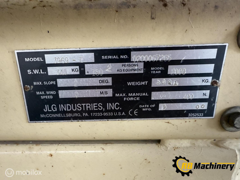 Onbekend merken JLG 3969 - Ollós emelő: 4 kép. Onbekend merken JLG 3969 - Ollós emelő: 4 kép.