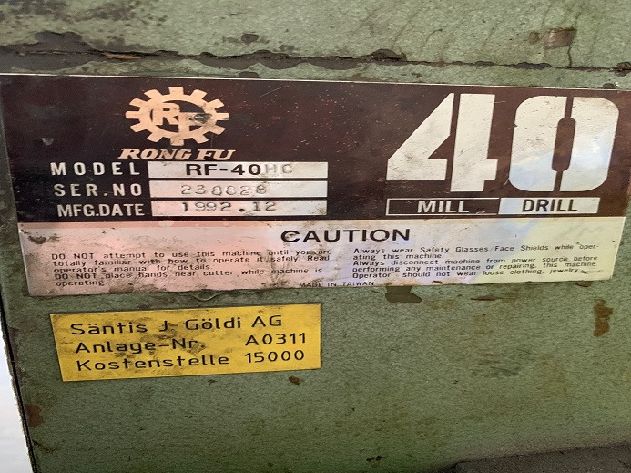 STÄNDERBOHRMASCHINE RF-40HC - Nyomdagép: 4 kép. STÄNDERBOHRMASCHINE RF-40HC - Nyomdagép: 4 kép.