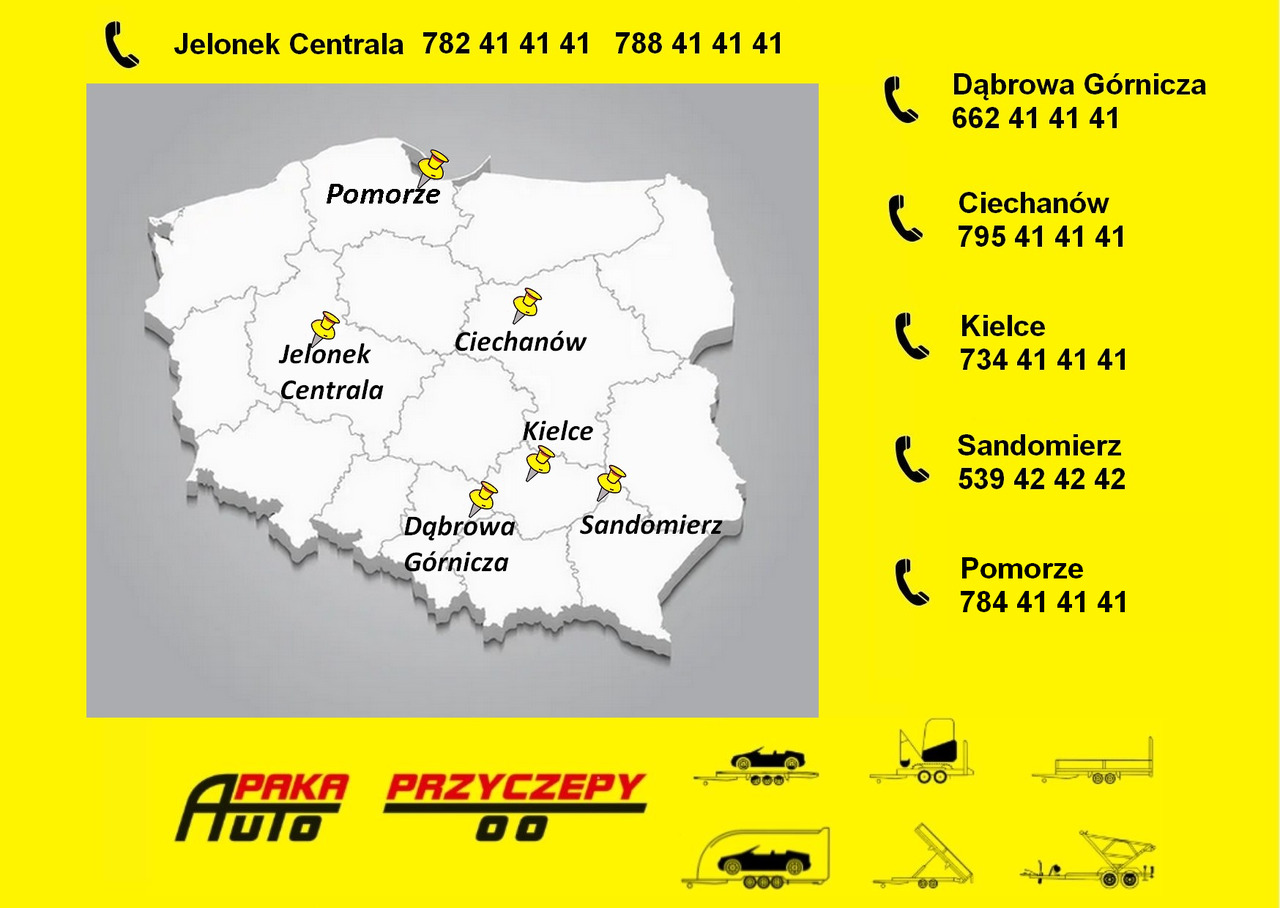 Új Platós pótkocsi PLATFORMY PRZYCZEPA 4x2 WARK DMC 2700 / WARK 4x2 Platform Trailer DMC 2700: 12 kép. Új Platós pótkocsi PLATFORMY PRZYCZEPA 4x2 WARK DMC 2700 / WARK 4x2 Platform Trailer DMC 2700: 12 kép.