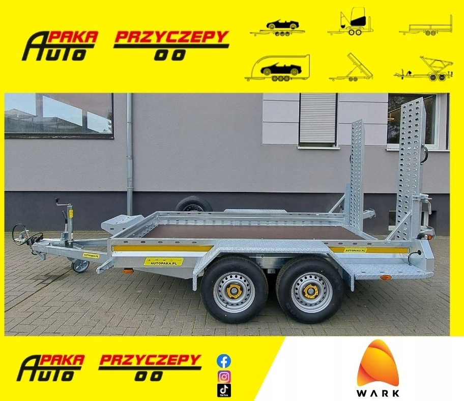 PRZYCZEPA LAWETA DO MINIKOPARKI Z NAJAZDAMI STALOWYMI, DMC 2700 KG / MINI EXCAVATOR TRANSPORTER TRAILER WITH STEEL RAMPS, DMC 2700 KG - Gépszállító utánfutó: 1 kép. PRZYCZEPA LAWETA DO MINIKOPARKI Z NAJAZDAMI STALOWYMI, DMC 2700 KG / MINI EXCAVATOR TRANSPORTER TRAILER WITH STEEL RAMPS, DMC 2700 KG - Gépszállító utánfutó: 1 kép.
