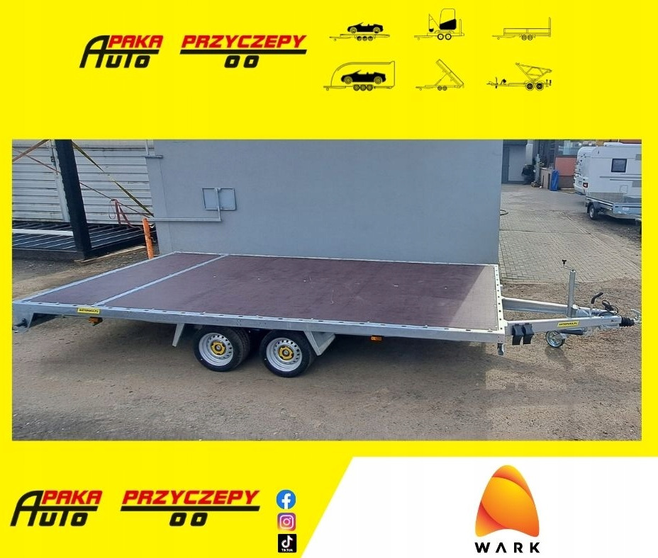 PRZYCZEPA PLATFORMOWA 5X2 WARK DMC 3500 / WARK PLATFORM TRAILER 5X2 DMC 3500 - Platós pótkocsi: 1 kép. PRZYCZEPA PLATFORMOWA 5X2 WARK DMC 3500 / WARK PLATFORM TRAILER 5X2 DMC 3500 - Platós pótkocsi: 1 kép.