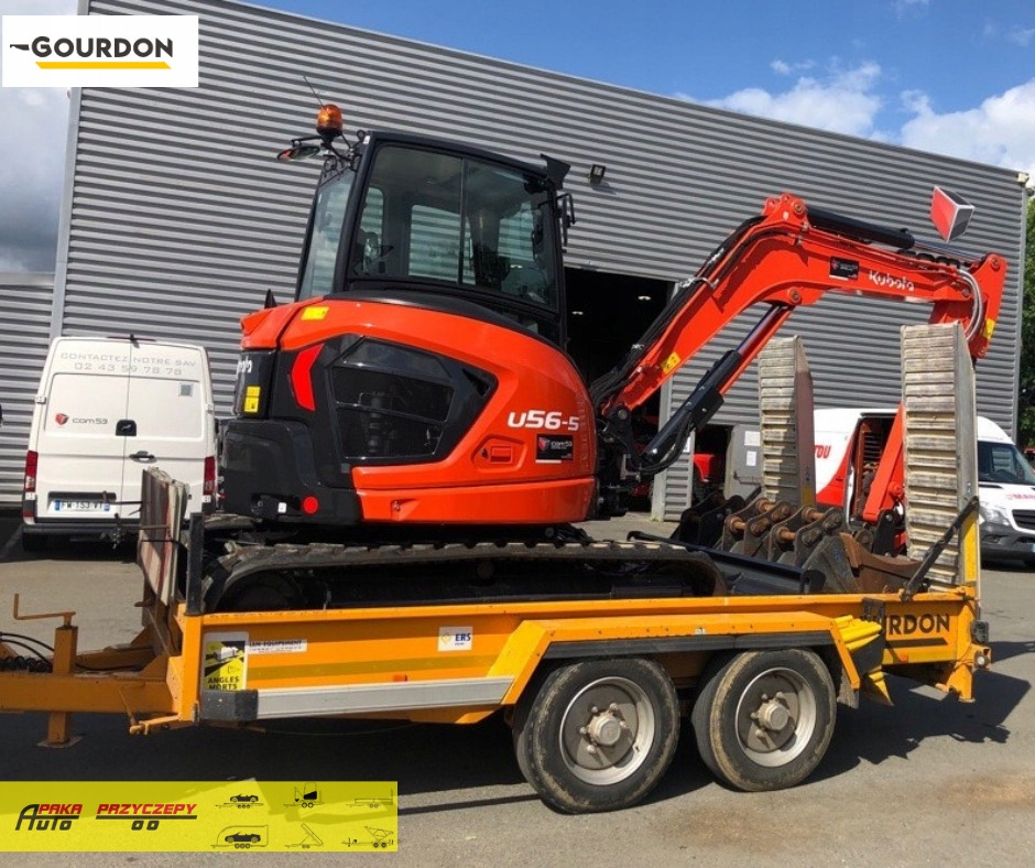 PRZYCZEPA PODKOPARKOWA MARKI GOURDON, DMC 6000 KG, 6T / GOURDON EXCAVATOR TRAILER, DMC 6000 KG, 6T - Gépszállító utánfutó: 2 kép. PRZYCZEPA PODKOPARKOWA MARKI GOURDON, DMC 6000 KG, 6T / GOURDON EXCAVATOR TRAILER, DMC 6000 KG, 6T - Gépszállító utánfutó: 2 kép.