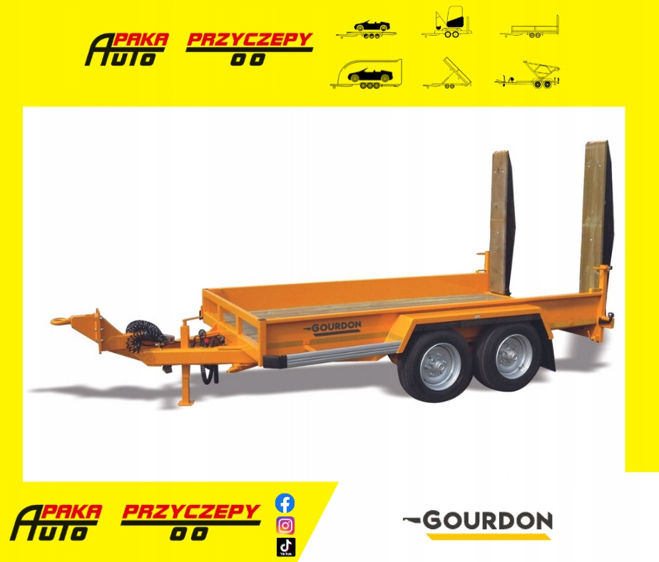 PRZYCZEPA PODKOPARKOWA MARKI GOURDON, DMC 6000 KG, 6T / GOURDON EXCAVATOR TRAILER, DMC 6000 KG, 6T - Gépszállító utánfutó: 1 kép. PRZYCZEPA PODKOPARKOWA MARKI GOURDON, DMC 6000 KG, 6T / GOURDON EXCAVATOR TRAILER, DMC 6000 KG, 6T - Gépszállító utánfutó: 1 kép.