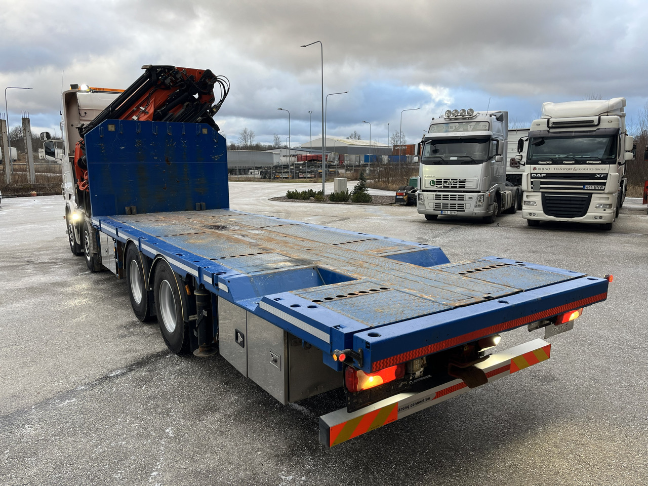 SCANIA R500 8X4 + Crane Palfinger PK65002SH + Jib PJ125 - Darus autó: 5 kép. SCANIA R500 8X4 + Crane Palfinger PK65002SH + Jib PJ125 - Darus autó: 5 kép.