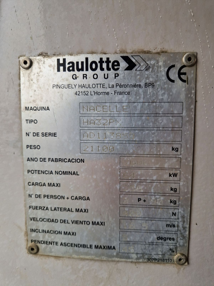 HAULOTTE HA 32 PX - Személyemelő: 5 kép. HAULOTTE HA 32 PX - Személyemelő: 5 kép.