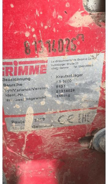 GRIMME KS3600 - Burgonyagép: 4 kép. GRIMME KS3600 - Burgonyagép: 4 kép.