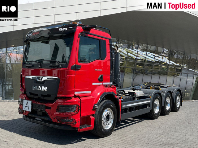 MAN TGS 35.520 8x4-4 BL CH Meiller Roll-Off Tipper - Horgos rakodó teherautó: 1 kép. MAN TGS 35.520 8x4-4 BL CH Meiller Roll-Off Tipper - Horgos rakodó teherautó: 1 kép.