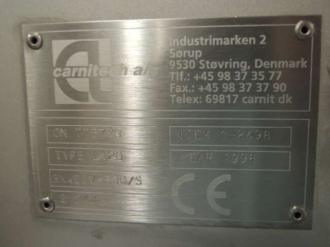 Carnitech Lifter L120 - Élelmiszer-feldolgozó gép: 4 kép. Carnitech Lifter L120 - Élelmiszer-feldolgozó gép: 4 kép.