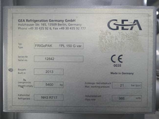 Élelmiszer-feldolgozó gép JBT FoodTech compressor rack FRIGoPACK FPL150G var: 11 kép.