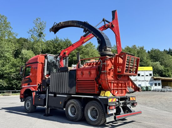 Mercedes-Benz ACTROS 6x4 DONAR 5810K ? Hack-LKW / Mobilhacker | TCS Umwelttechnik - Teherautó, Faaprító: 3 kép. Mercedes-Benz ACTROS 6x4 DONAR 5810K ? Hack-LKW / Mobilhacker | TCS Umwelttechnik - Teherautó, Faaprító: 3 kép.