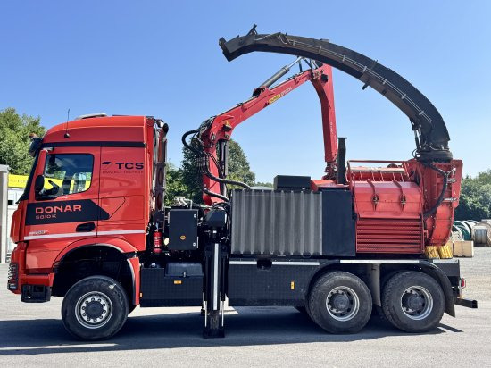 Mercedes-Benz ACTROS 6x4 DONAR 5810K ? Hack-LKW / Mobilhacker | TCS Umwelttechnik - Teherautó, Faaprító: 2 kép. Mercedes-Benz ACTROS 6x4 DONAR 5810K ? Hack-LKW / Mobilhacker | TCS Umwelttechnik - Teherautó, Faaprító: 2 kép.