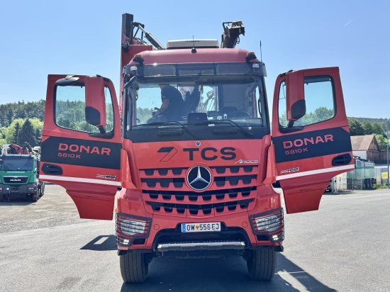 Mercedes-Benz ACTROS 6x4 DONAR 5810K ? Hack-LKW / Mobilhacker | TCS Umwelttechnik - Teherautó, Faaprító: 4 kép. Mercedes-Benz ACTROS 6x4 DONAR 5810K ? Hack-LKW / Mobilhacker | TCS Umwelttechnik - Teherautó, Faaprító: 4 kép.