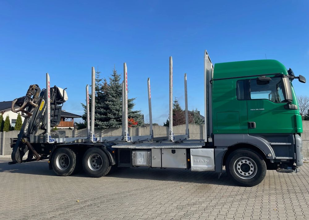 MAN TGX 26.500, 6x4, HDS EPSILOM M12Z, do transportu drewna. - Rönkszállító teherautó, Darus autó: 4 kép. MAN TGX 26.500, 6x4, HDS EPSILOM M12Z, do transportu drewna. - Rönkszállító teherautó, Darus autó: 4 kép.