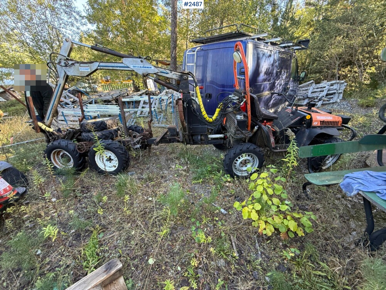 Mini forwarder Vimek Minimaster 101 - Kihordó: 1 kép. Mini forwarder Vimek Minimaster 101 - Kihordó: 1 kép.