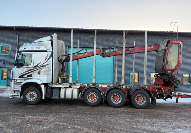 Mercedes-BenzArocs 8x4 Nosturilla! - Rönkszállító teherautó, Darus autó: 2 kép. Mercedes-BenzArocs 8x4 Nosturilla! - Rönkszállító teherautó, Darus autó: 2 kép.