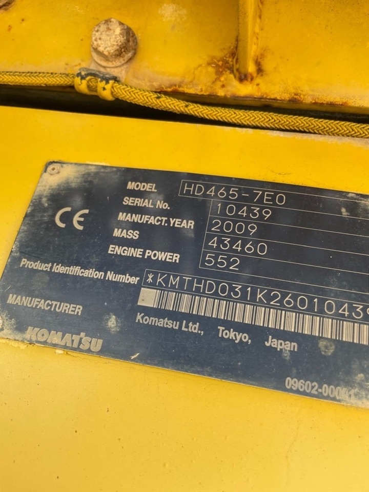 Komatsu HD 465-7E0, HD 405-7, HD 405-6, total 4 pcs - Bánya teherautó: 4 kép. Komatsu HD 465-7E0, HD 405-7, HD 405-6, total 4 pcs - Bánya teherautó: 4 kép.