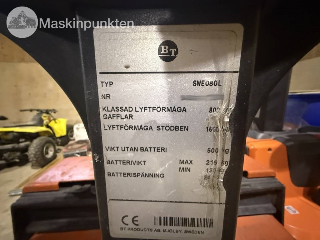 Toyota BT SWE 80 L  - Elektromos targonca: 5 kép. Toyota BT SWE 80 L  - Elektromos targonca: 5 kép.