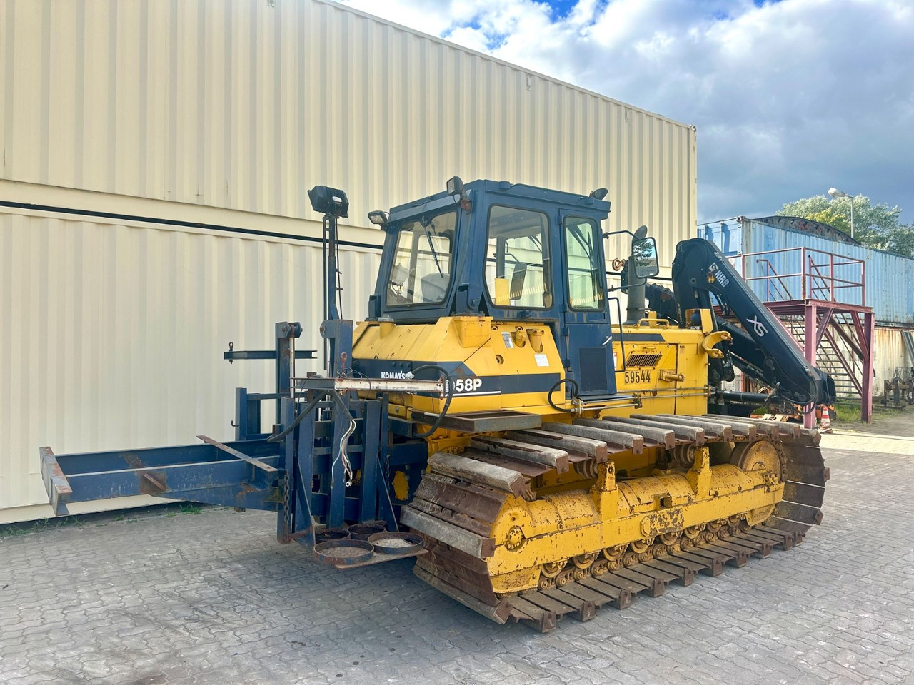 Komatsu D58P-1 / Original 9.661 H / Hiab 099 DOU Kran - Buldózer: 5 kép. Komatsu D58P-1 / Original 9.661 H / Hiab 099 DOU Kran - Buldózer: 5 kép.