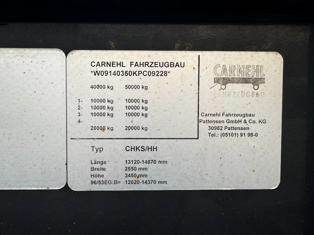 Carnehl SANH KIPPER CHKS/HH - Félpótkocsi billenőplatós: 4 kép. Carnehl SANH KIPPER CHKS/HH - Félpótkocsi billenőplatós: 4 kép.